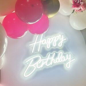 Happy Birthday neon sign