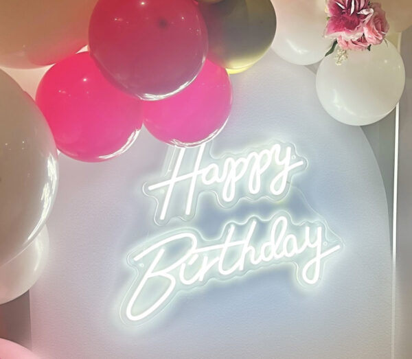 Happy Birthday neon sign